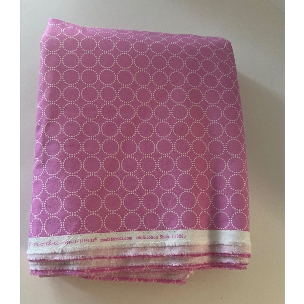 Moda Fabrics Coriander Colors Pink Dotted Circles Cotton Fabric 29200 Yoder